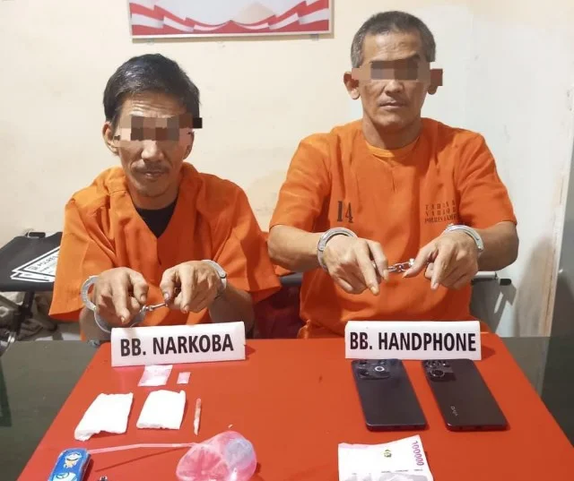 Polres Kampar Ringkus Dua Pengedar, Terungkap Pasokan Sabu Dikendalikan dari Lapas